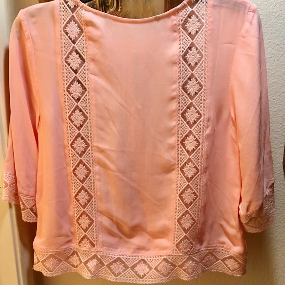 Peach Twelfth St. By Cynthia Vincent light Blouse - Picture 3 of 4